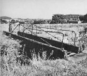 A close-up view of the swing bridge, taken in the mid 1960's