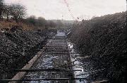 The bed of the canal was dredged