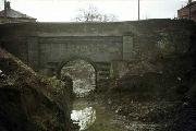 Golden Valley Bridge (Bridge 34) has been buried in connection with road works which have rasied the road level considerably. Mick Golds took this picture of the bridge from the Butterley Tunnel side just before it was buried