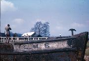 The boat still carried evidence of its former owners, many years after the LMS ceased to exist. (photo Ian Moss)