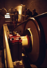 Inside Leawood Pump House; the beam (1977)