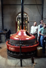 Inside Leawood Pump House; the pump (1977)