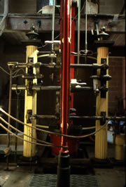 Inside Leawood Pump House; the workings (1977)