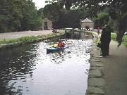 Canoes can be seen regularly.