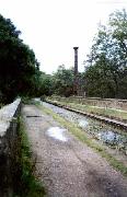 Leawood Pump House stands hard by the aqueduct over the River Derwent.