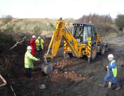 Excavations on Colliery Office Bridge