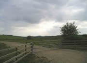 On the other edge of the site, there's a gate where the canal used to run...