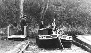 The only time a passenger boat used the bridge. On Dec 21st 1988 the John Gray was towed by our paddleboat down to Gregory Dam (through the tunnel) and returned. The trial navigation was highly successful and was a good way of thanking the team for their work.