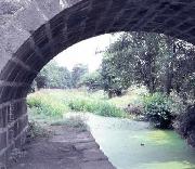 Bridge 1 as it was found after initial clearance, and before the big excavator reached it. (circa 1973). 
(ADS)