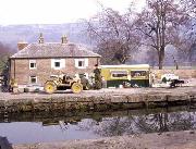 An early 1970s working party, who were usually called in to clear the towpath. The van in this photo is my father's motor caravan, which was used to provide refreshments. (ADS)