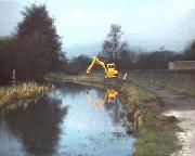 The long-reach Smalley excavator working just above Bridge 2