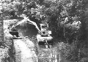 The dredger working close to Leashaw Bridge