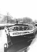 The "John Gray" moored at Cromford Wharf. The padlock and chain were unfortunately essential because of constant vandalism.