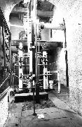 The restored Leawood Pump, showing the steam cylinder and valve gear. This photo was probably taken around 1979/80.