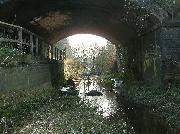 Looking under the Railway Bridge at Ironville. There is a trickle of water still flowing, but a haven for fish and crayfish.