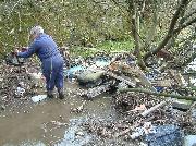 The canal in this area has been used as a rubbish tip for some time, and has been sadly neglected.