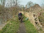 Items removed from the canal had to be barrowed off the towpath to a nearby location for collection.