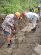 John and Susan start concreting the second stage (CH) 