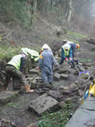 ...with the first order of the day being stone sorting