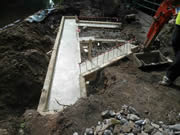 The start of day 2, week 2. The footings for all of the walls were cast in a late night finish the previous day - some volunteers finished work after 9pm and walked back to the vans in the dark! Photo: Alan Lines