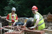 Contented brickies. Photo: Gemma Bolton