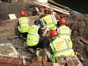 Busy brickies. We'll admit to this photo being slightly staged... Photo: Gemma Bolton